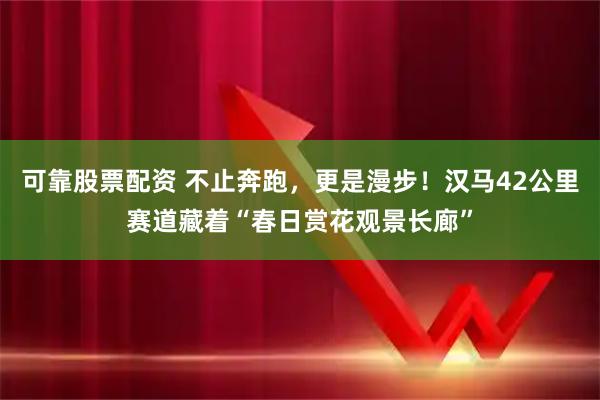 可靠股票配资 不止奔跑，更是漫步！汉马42公里赛道藏着“春日赏花观景长廊”